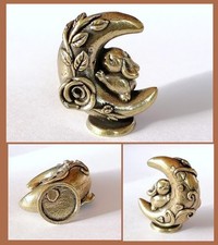 Messing Figur - Häschen auf