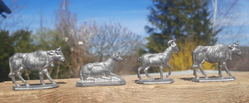Uralt blei zinn figur tier - 4x,