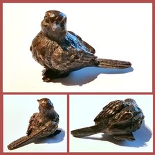 Messing Figur Spatz Sperling